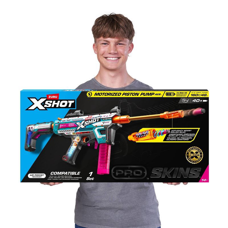 slide 9 of 10, XSHOT Pro Motorized Piston Pump Toy Dart Blaster by ZURU, 1 ct