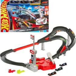 Hot Wheels Racing Formula 1 Sprint Race Circuit Track Set with 3 Die-Cast Toy Cars in 1:64 Scale