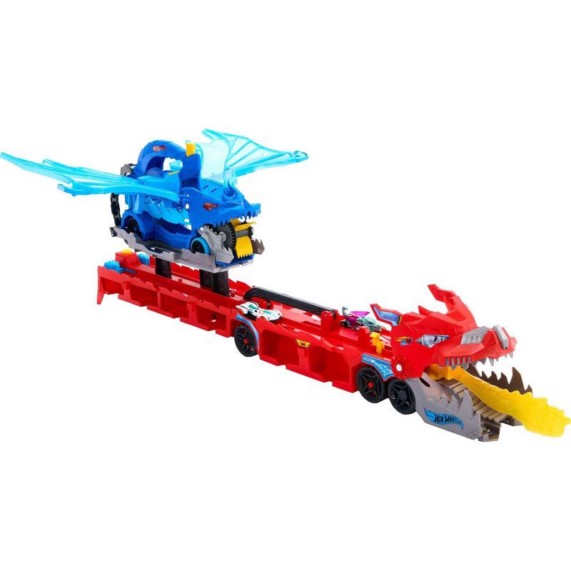 slide 8 of 17, Hot Wheels City Ultimate Dragon Hauler Toy Vehicle Playset - 4pk, 4 ct