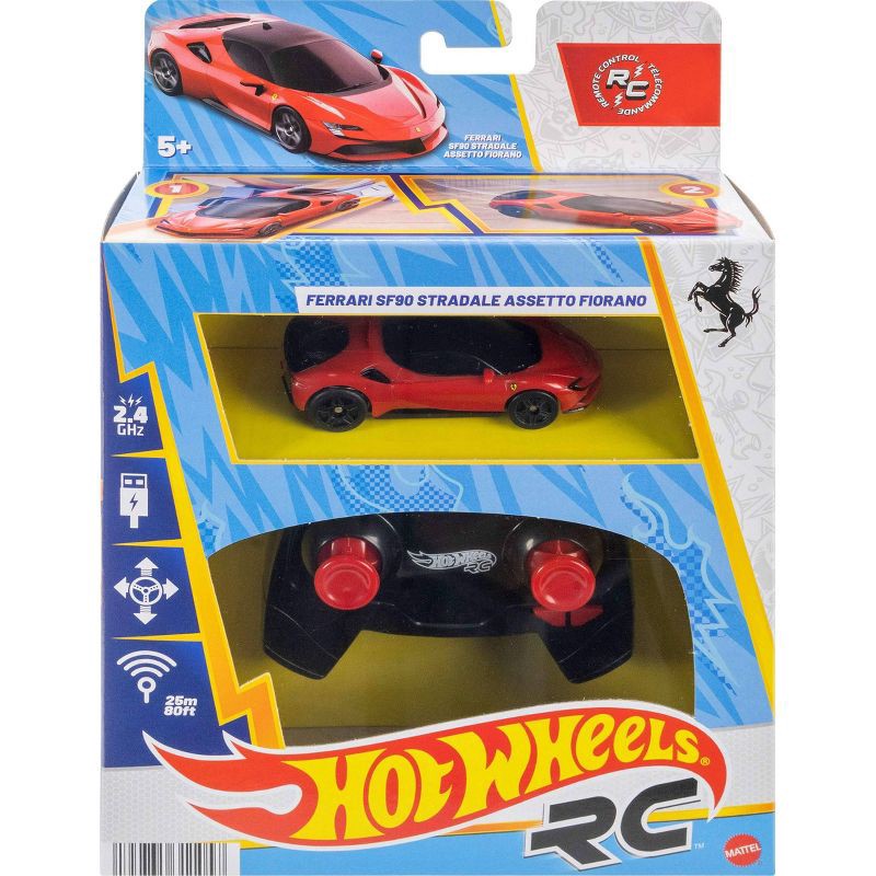 slide 12 of 12, Hot Wheels 1:64 Ferrari SF90 Stradale Assetto Fiorano Battery Powered Remote Control Car, 1 ct