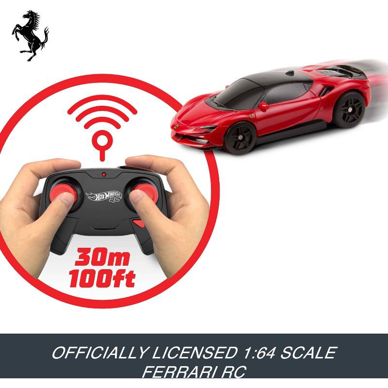 slide 11 of 12, Hot Wheels 1:64 Ferrari SF90 Stradale Assetto Fiorano Battery Powered Remote Control Car, 1 ct