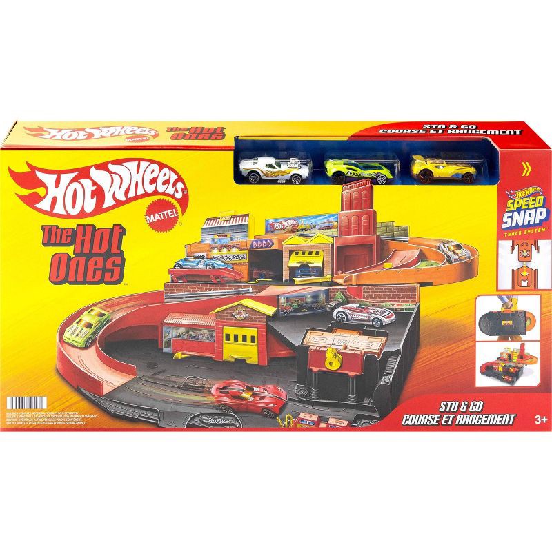 slide 6 of 6, Hot Wheels City Sto & Go Refresh Toy Vehicle Playset - 6pk, 6 ct