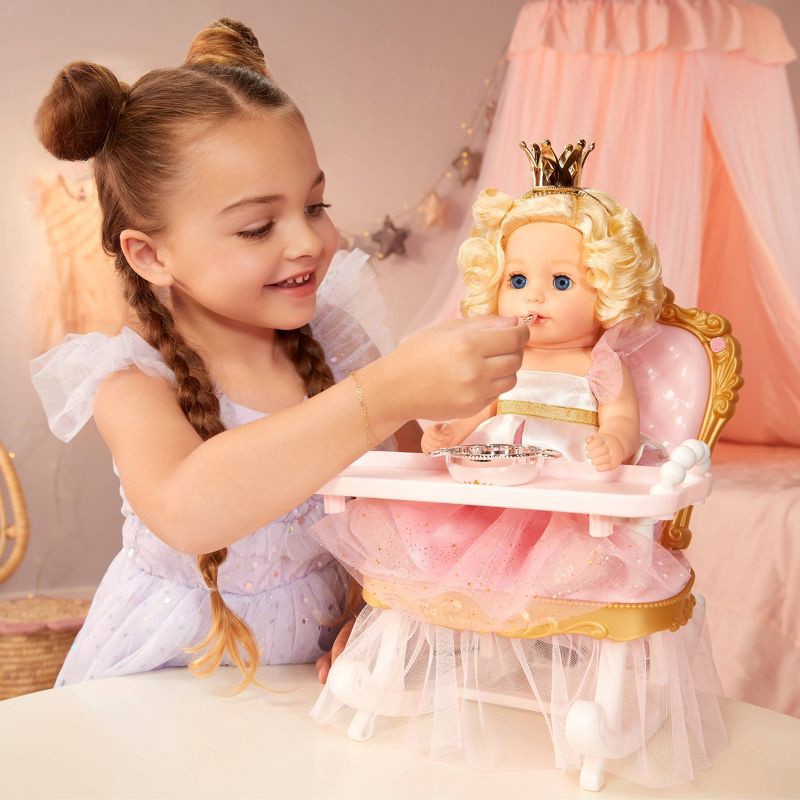 slide 2 of 7, BABY Born Princess 2-in-1 Rocking Chair with Feeding Tray,14-17" Baby Doll Accessory: Fits 17" Dolls, Fine Motor Skills, 1 ct