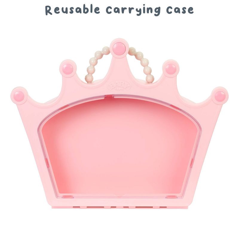 slide 6 of 7, BABY Born Princess Essentials Set with Carrying Case 14-17" Baby Doll Accessories - 8pc: Fine Motor Skill Toys, 8 ct
