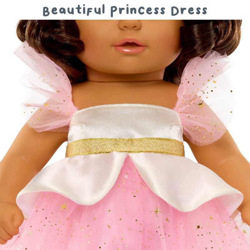 slide 4 of 7, BABY Born Princess Baby Doll Ava - Brown Hair, Light Brown Eyes: Includes Accessories, No Articulation, 1 ct