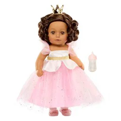 BABY Born Princess Baby Doll Ava - Brown Hair, Light Brown Eyes: Includes Accessories, No Articulation
