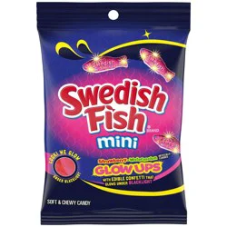Swedish Fish Mini Glow Ups Soft & Chewy Candy - 6.7oz