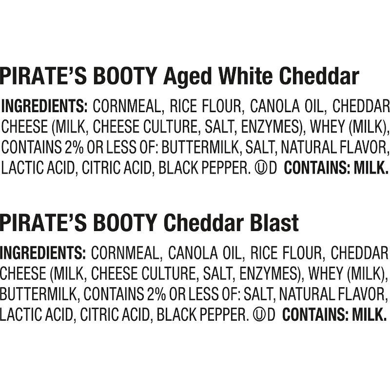 slide 4 of 5, Pirate's Booty Aged White Cheddar and Cheddar Blast Puffs Kids' Snack Variety Pack -11oz/18ct, 18 ct; 11 oz