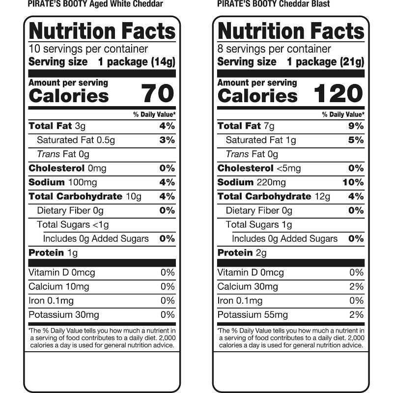 slide 5 of 5, Pirate's Booty Aged White Cheddar and Cheddar Blast Puffs Kids' Snack Variety Pack -11oz/18ct, 18 ct; 11 oz