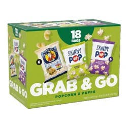 SkinnyPop and Pirate's Booty Grab & Go Popcorn and Puffs Variety Pack - 10.8oz/18ct