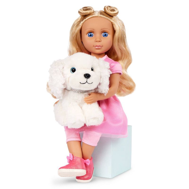 slide 3 of 6, Glitter Girls Poseable Doll and Pup Set Teri & Bibi: Articulated Fashion Doll with Wavy Hair and Pup Theme, 1 ct