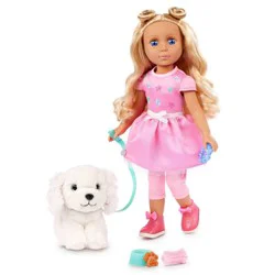 Glitter Girls Poseable Doll and Pup Set Teri & Bibi: Articulated Fashion Doll with Wavy Hair and Pup Theme