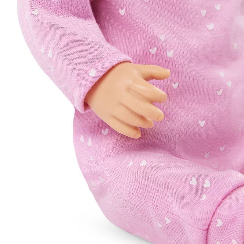 slide 7 of 8, LullaBaby 14" Baby Doll with Wavy Brown Hair & Brown Eyes with Cuddler Wrap, 1 ct