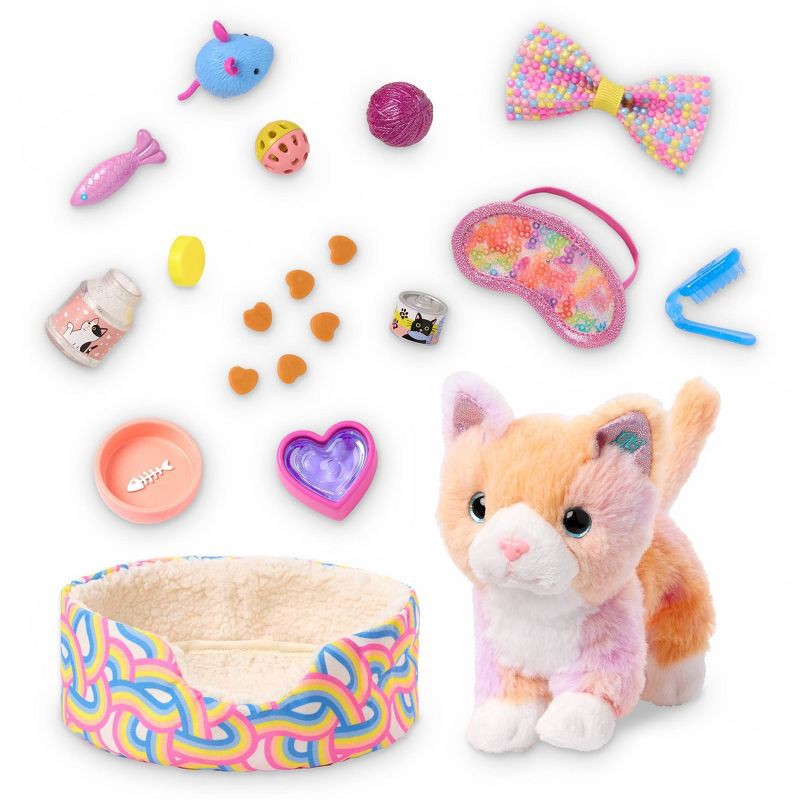 slide 5 of 5, Glitter Girls Plush Kitten and Accessories Mittens & GG Cat Playset: Stuffed Animals Set with 20 Pieces, 20 ct
