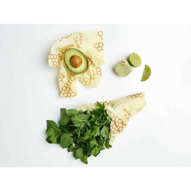 slide 3 of 11, Bee's Wrap Reusable Beeswax Compostable Food Wraps - 2ct, 2 ct