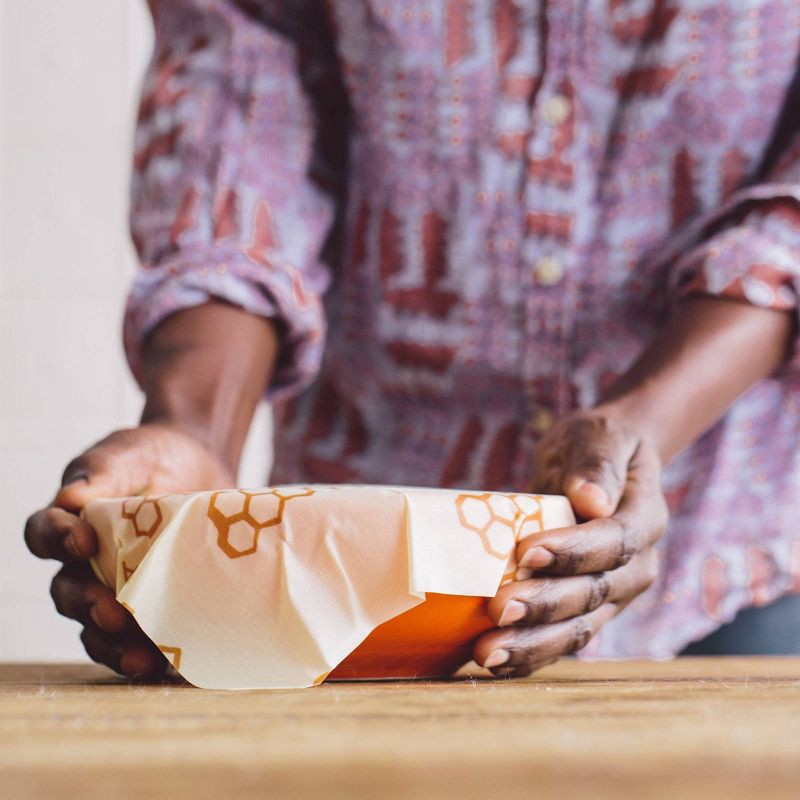 slide 5 of 11, Bee's Wrap Reusable Beeswax Compostable Food Wraps - 2ct, 2 ct