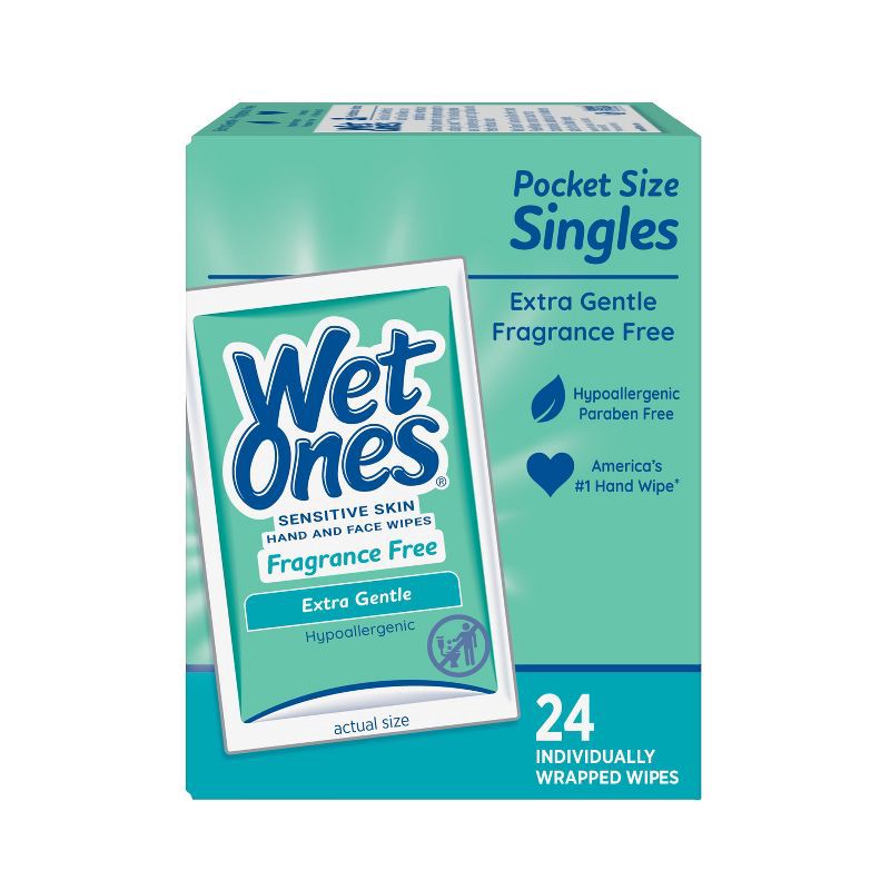 slide 3 of 8, Wet Ones Sensitive Hand Wipes - Unscented - 24ct, 24 ct