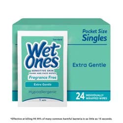 Wet Ones Sensitive Hand Wipes - Unscented - 24ct