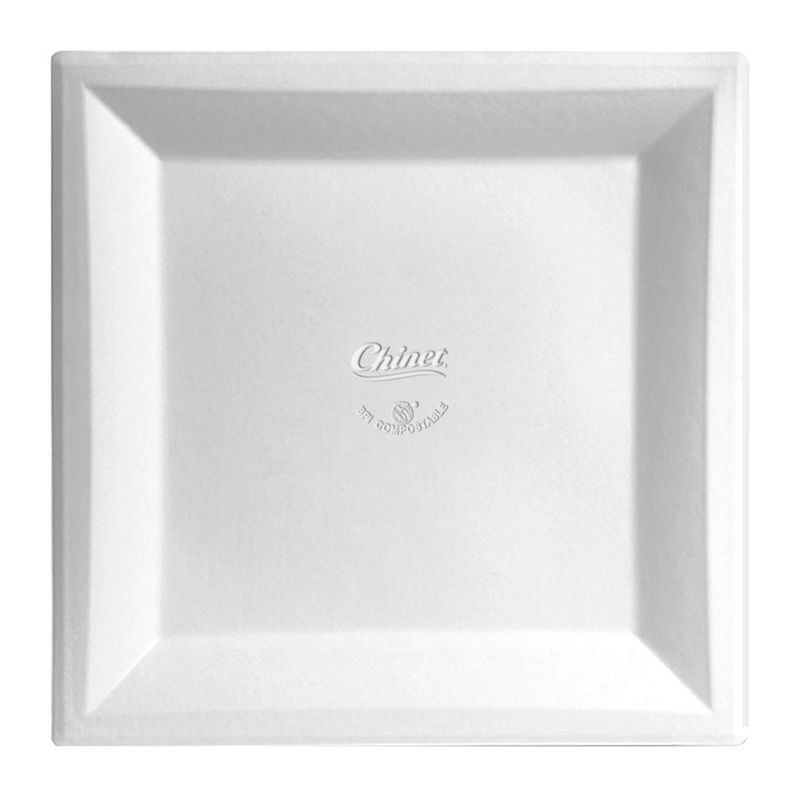 slide 2 of 4, Chinet Classic Square Dinner Plate 9 1/2" - 18ct, 18 ct