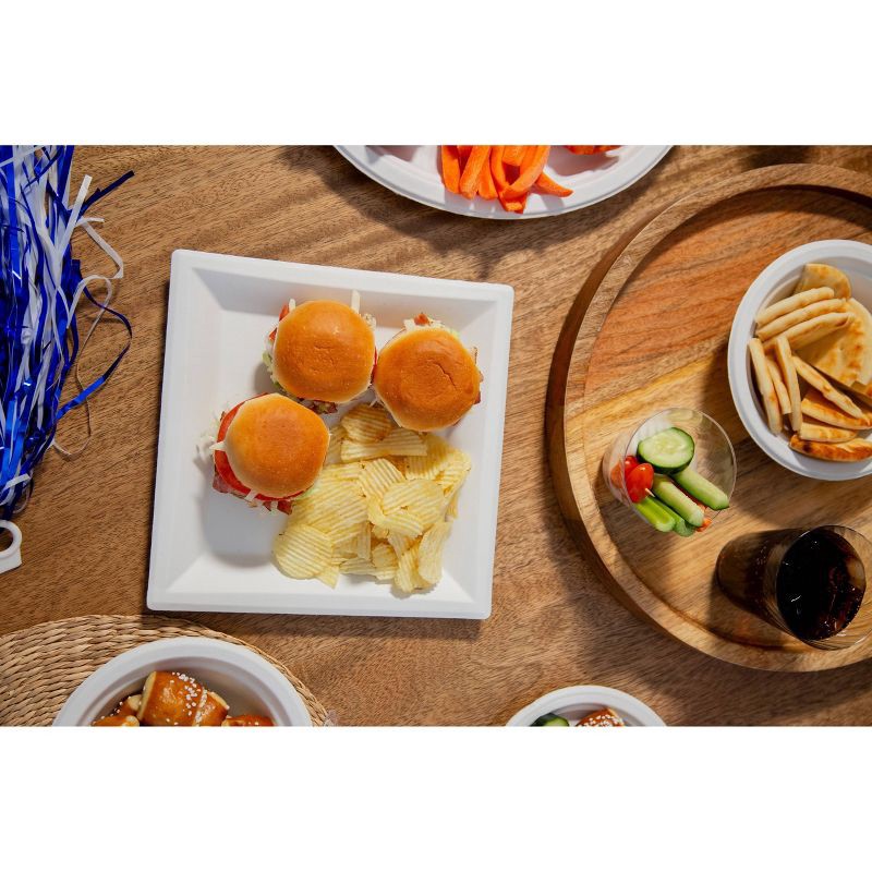 slide 3 of 4, Chinet Classic Square Dinner Plate 9 1/2" - 18ct, 18 ct