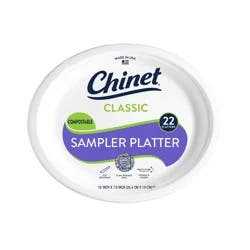 Chinet Classic Platter 7 1/2" X 10" - 22ct: Disposable Dinnerware, Molded Fiber, Oval Shape