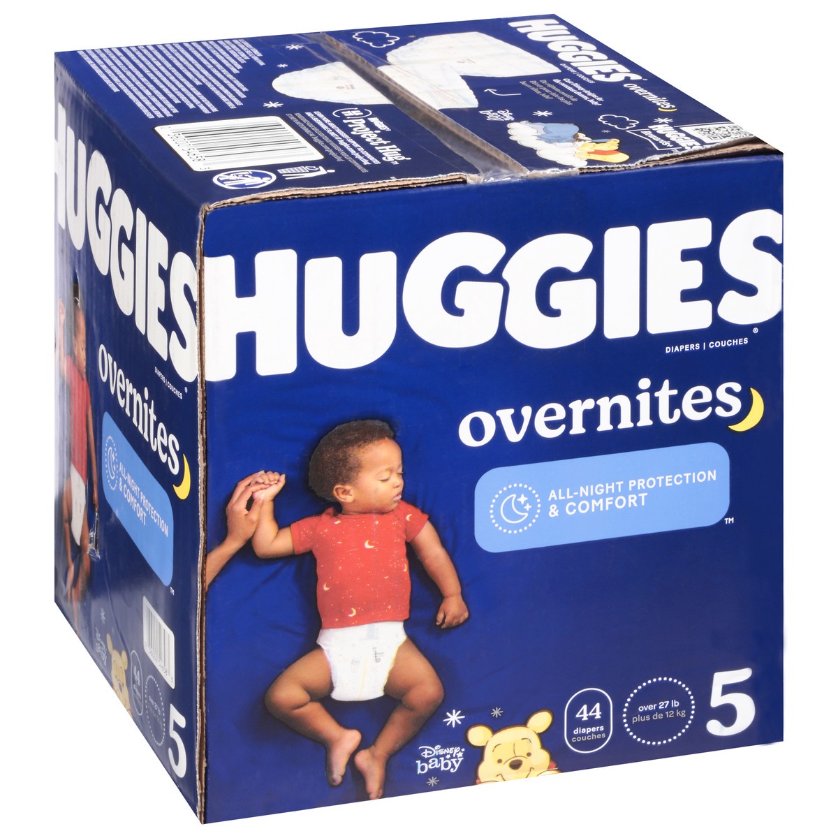 slide 9 of 9, Huggies Overnites Nighttime Baby Diapers, Size 5, 44 Ct, 44 ct