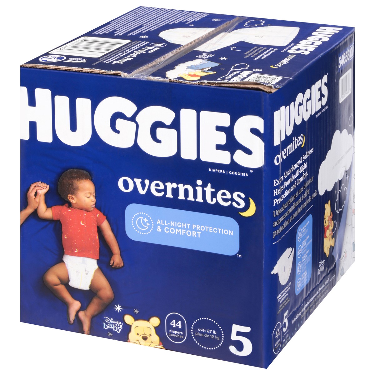 slide 8 of 9, Huggies Overnites Nighttime Baby Diapers, Size 5, 44 Ct, 44 ct