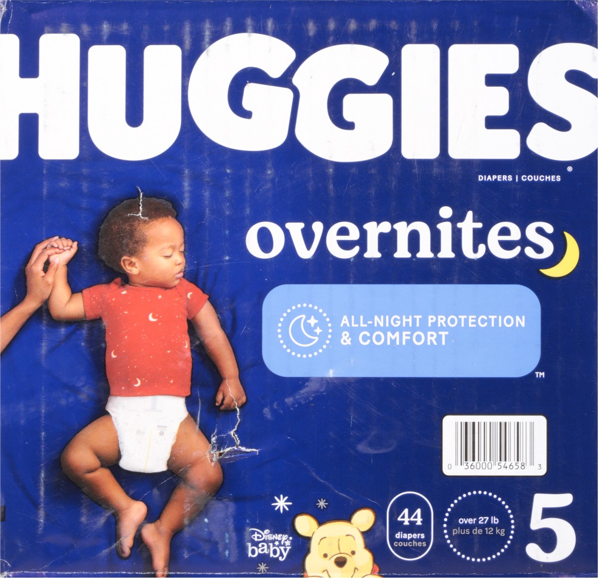 slide 6 of 9, Huggies Overnites Nighttime Baby Diapers, Size 5, 44 Ct, 44 ct