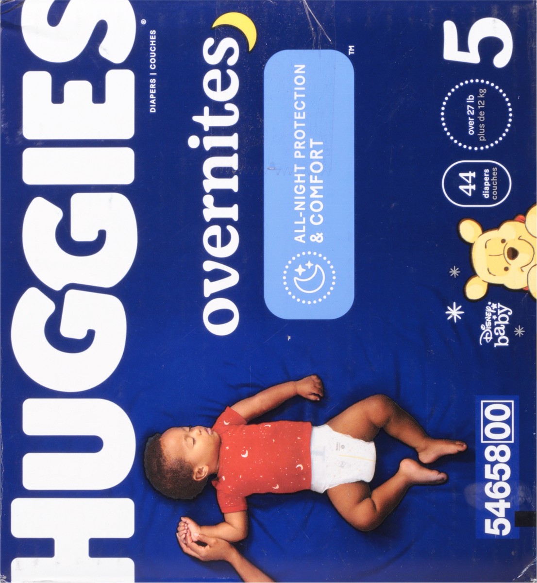 slide 2 of 9, Huggies Overnites Nighttime Baby Diapers, Size 5, 44 Ct, 44 ct