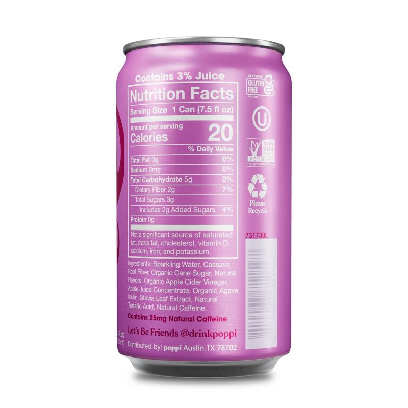 slide 7 of 8, poppi Doc Pop Prebiotic Soda - 6PK/7.5 oz Mini Cans, 6 ct; 7.5 oz