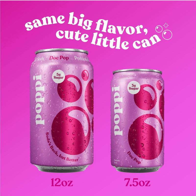 slide 8 of 8, poppi Doc Pop Prebiotic Soda - 6PK/7.5 oz Mini Cans, 6 ct; 7.5 oz