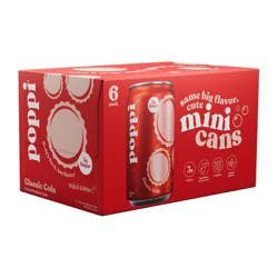 poppi Classic Cola Prebiotic Soda - 6PK/7.5 oz Mini Cans