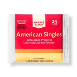 Pasteurized Prepared American Cheese Product - 16oz/24ct - Market Pantry™