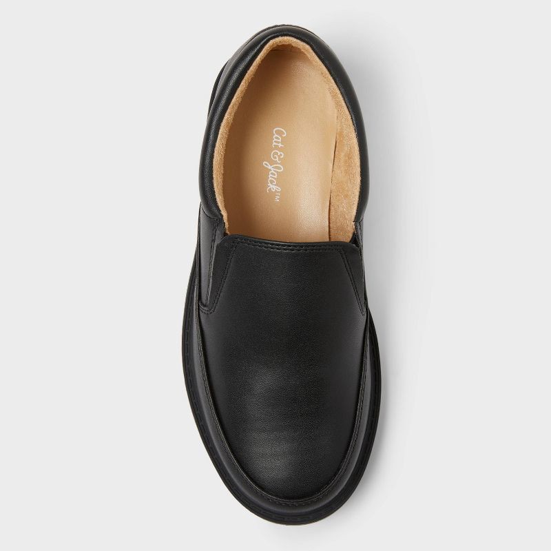 slide 3 of 4, Kids' Landyn Slip-On Dress Shoes - Cat & Jack™ Black 13: Cushioned Insole, Flexible Outsole, 1 ct