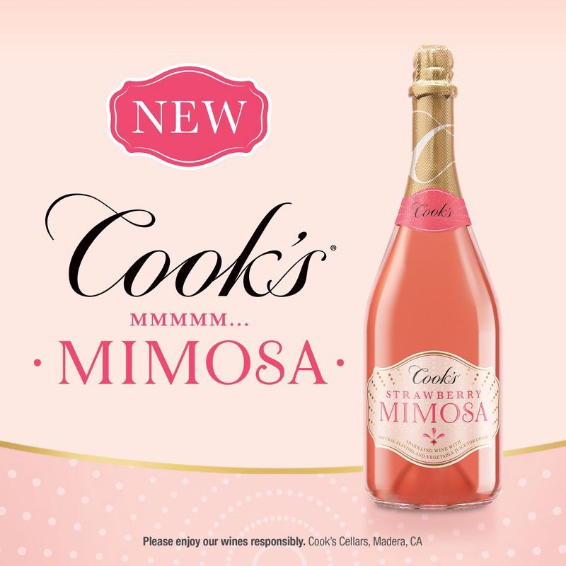 slide 3 of 11, Cook's California Champagne Strawberry Mimosa - 750ml Bottle, 750 ml
