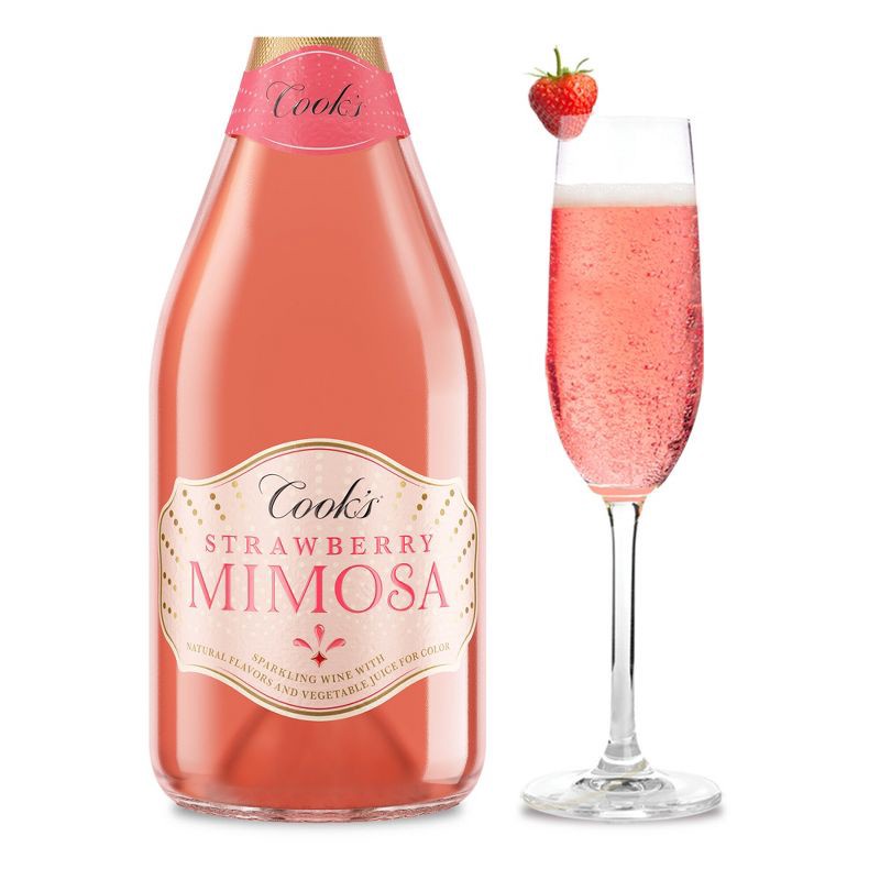 slide 1 of 11, Cook's California Champagne Strawberry Mimosa - 750ml Bottle, 750 ml