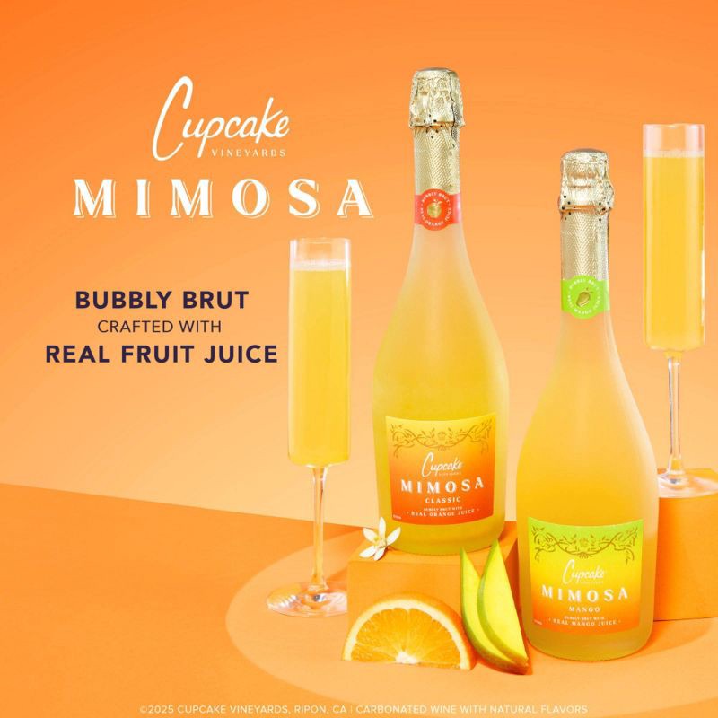 slide 5 of 6, Cupcake Vineyards Mango Mimosa - 750ml Bottle, 750 ml