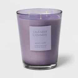 35oz Colored Vase Glass with Dustcover Lavender Cashmere Candle - Threshold™