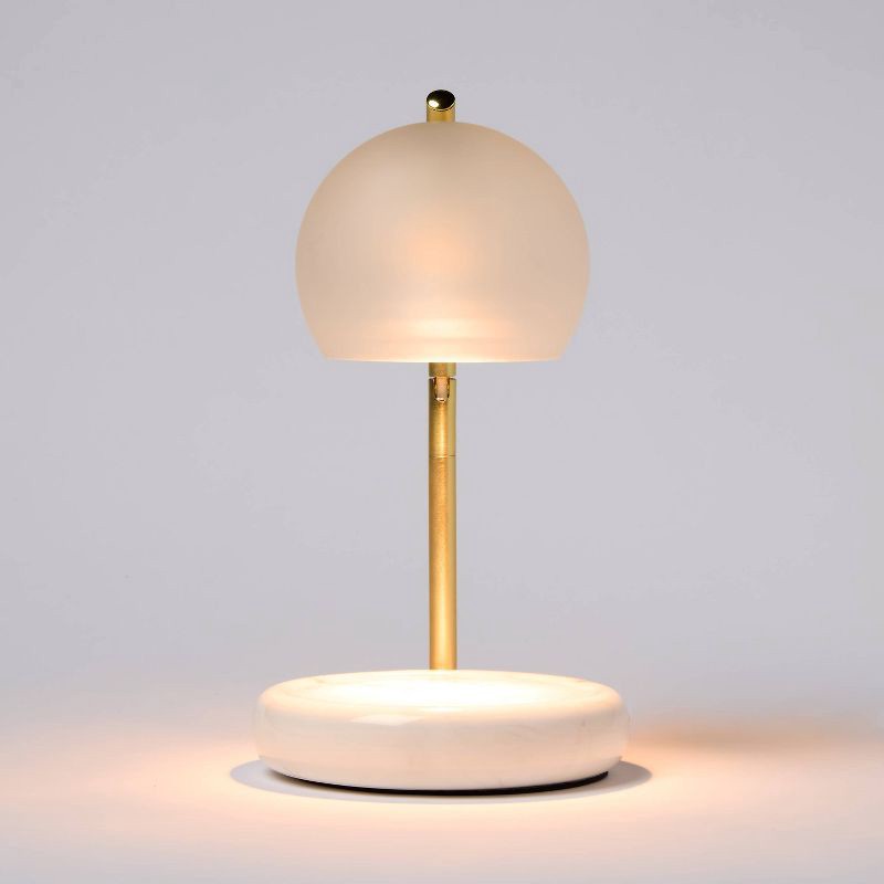 slide 3 of 3, Candle Lamp Warmer White Frosted - Threshold™, 1 ct