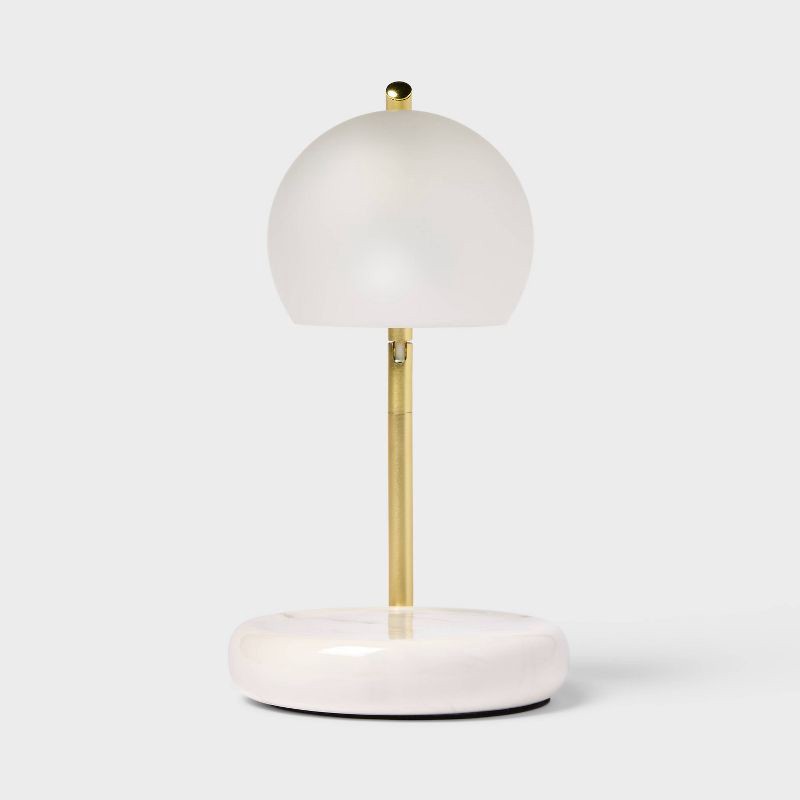 slide 1 of 3, Candle Lamp Warmer White Frosted - Threshold™, 1 ct