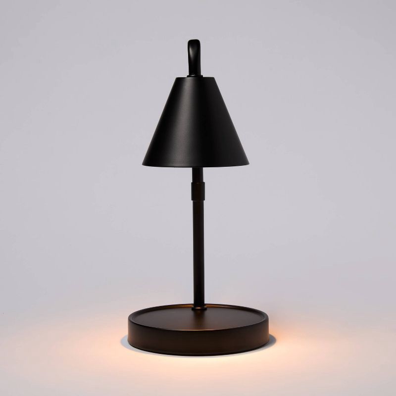 slide 3 of 3, Candle Lamp Warmer Black Metal - Room Essentials™, 1 ct