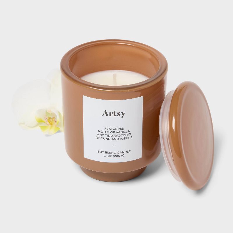 slide 3 of 3, Lidded Jar Candle Artsy 7.1oz - Room Essentials™, 7.1 oz