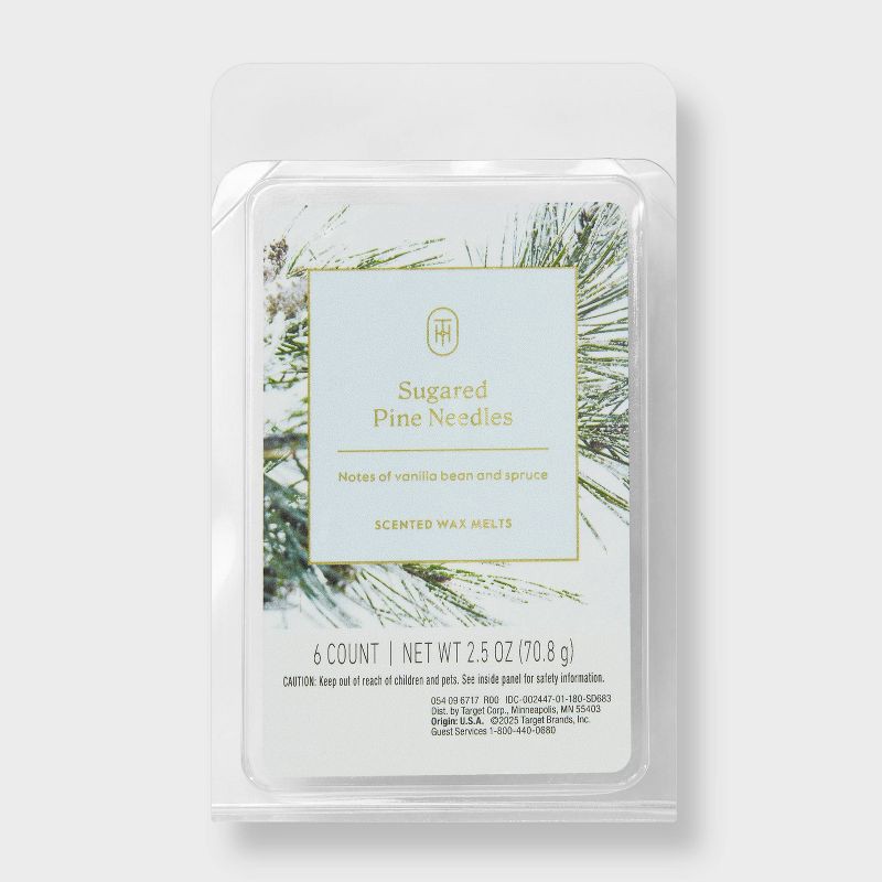 slide 1 of 3, 6ct Wax Melts Sugared Pine Needles 2.5oz - Threshold™, 6 ct; 2.5 oz