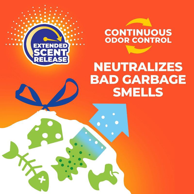 slide 4 of 9, Hefty Ultra Strong Fabuloso Tall Kitchen Drawstring Trash Bags - Watermelon - 50ct, 50 ct