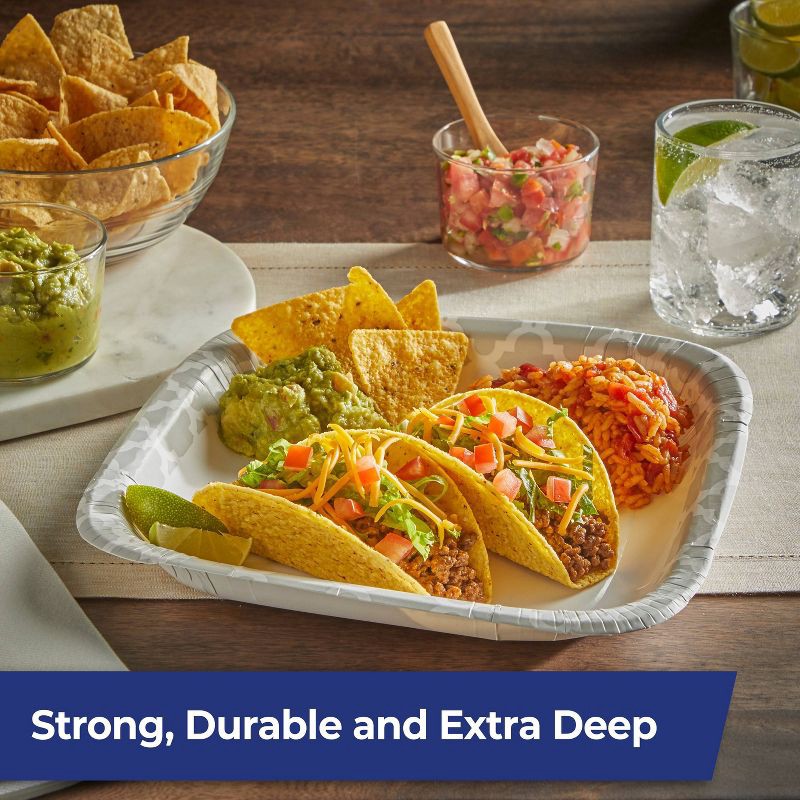 slide 2 of 8, Hefty Extra Deep Square Disposable Plates 10" - 25ct, 25 ct