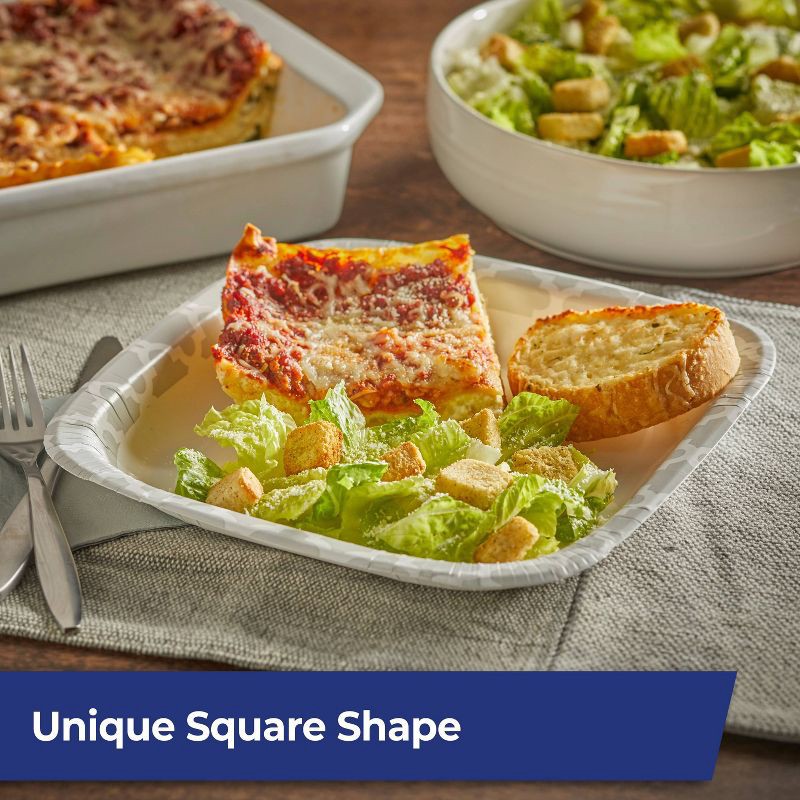 slide 4 of 8, Hefty Extra Deep Square Disposable Plates 10" - 25ct, 25 ct