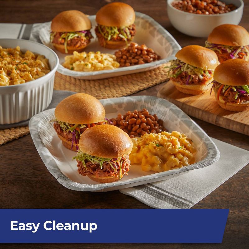 slide 6 of 8, Hefty Extra Deep Square Disposable Plates 10" - 25ct, 25 ct