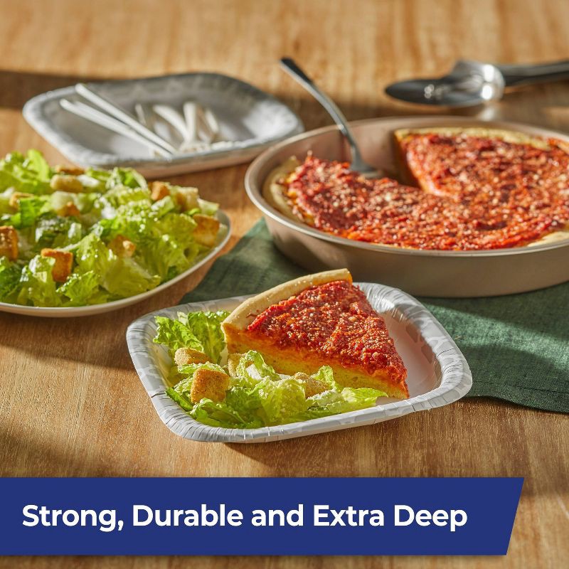 slide 2 of 8, Hefty Extra Deep Square Disposable Plates 8.5" - 40ct, 40 ct