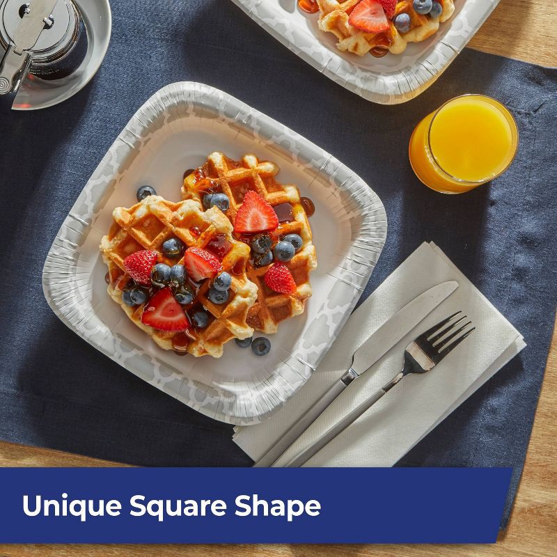 slide 4 of 8, Hefty Extra Deep Square Disposable Plates 8.5" - 40ct, 40 ct