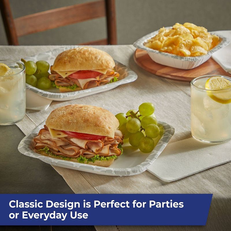 slide 5 of 8, Hefty Extra Deep Square Disposable Plates 8.5" - 40ct, 40 ct